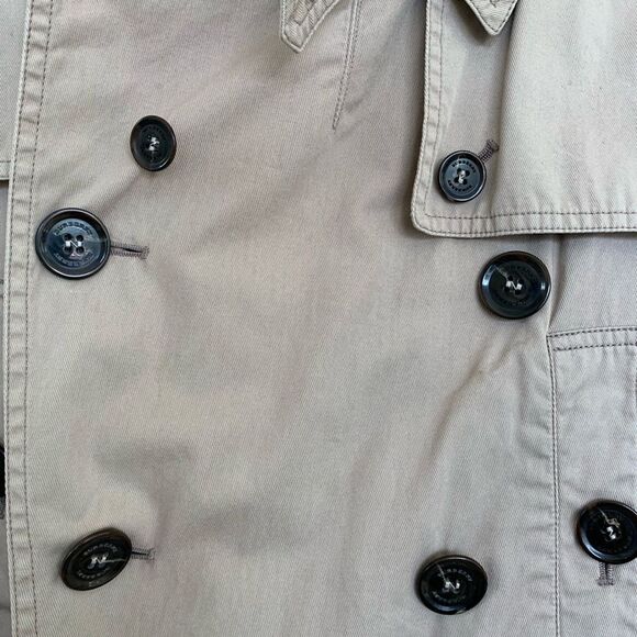 BURBERRY vintage belted khaki brown trench coat size medium - Picture 9 of 10